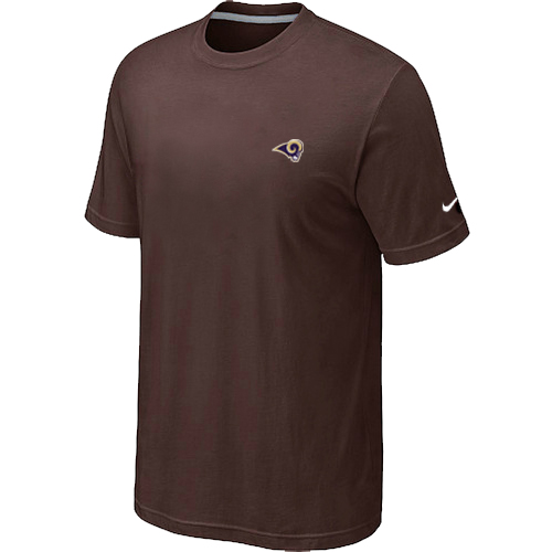 Nike St. Louis Rams Chest Embroidered Logo T-Shirt Brown - Click Image to Close